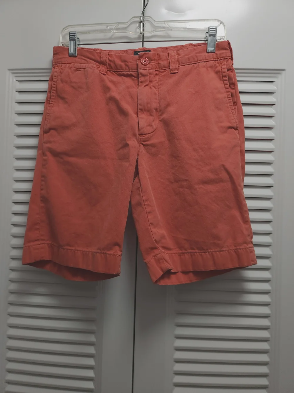 J.Crew Men's Coral Cotton Twill Chino Shorts | Size 29 Waist x 9